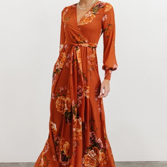 Baltic Born Dresses & Skirts - Baltic Born Lydia Maxi Dress in Rust/Floral Size S
